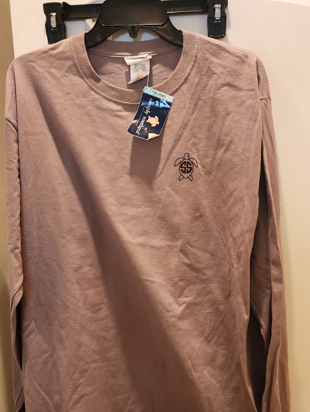 Simply Southern Large  Long Sleeve Crew with Turtle Logo Nwt